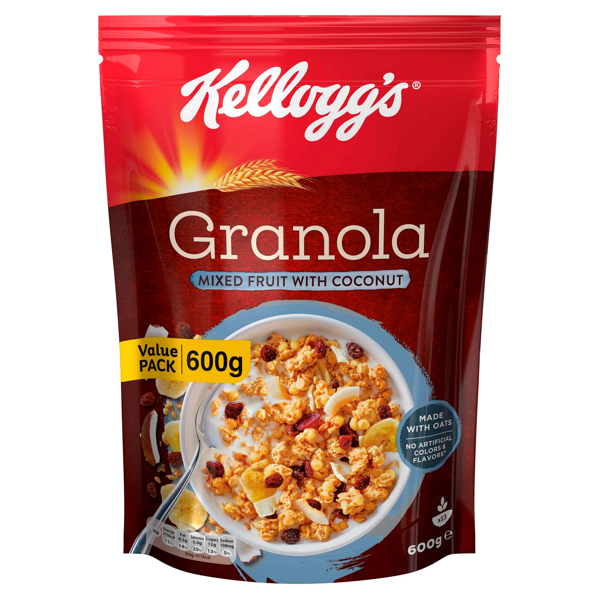 Kelloggs Granola Mixed Fruit with coconut 600 gm