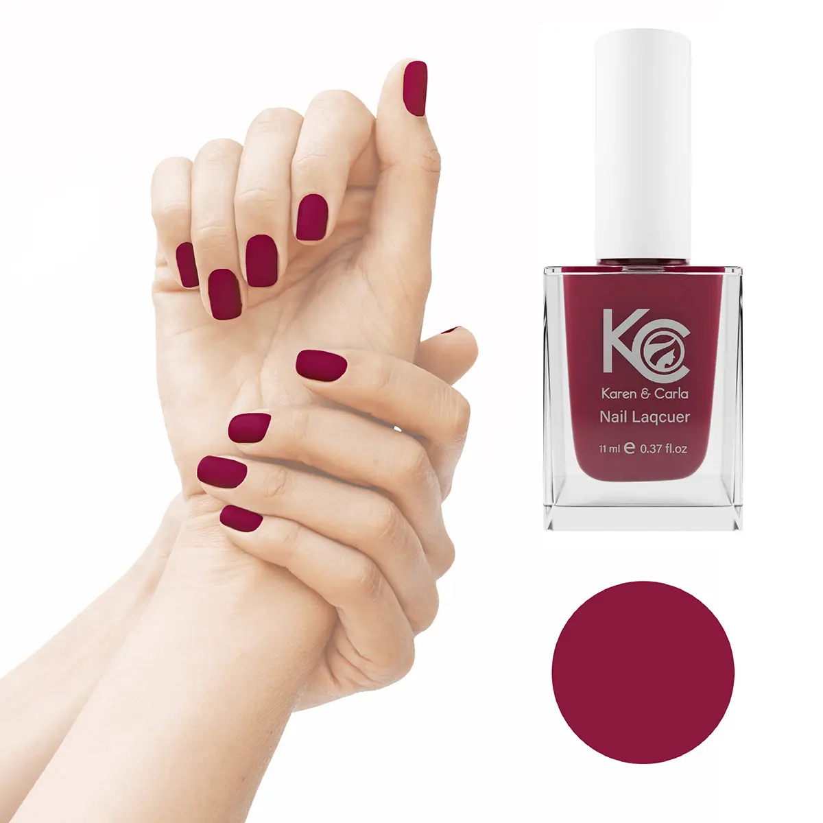 Karen And Carla Nail Lacquer Midnight Red 108 - view 2