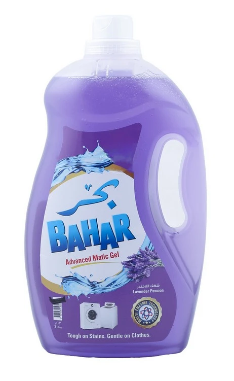 Bahar Laundry Detergent Liquid Advanced Matic Gel Lavender 3 Ltr