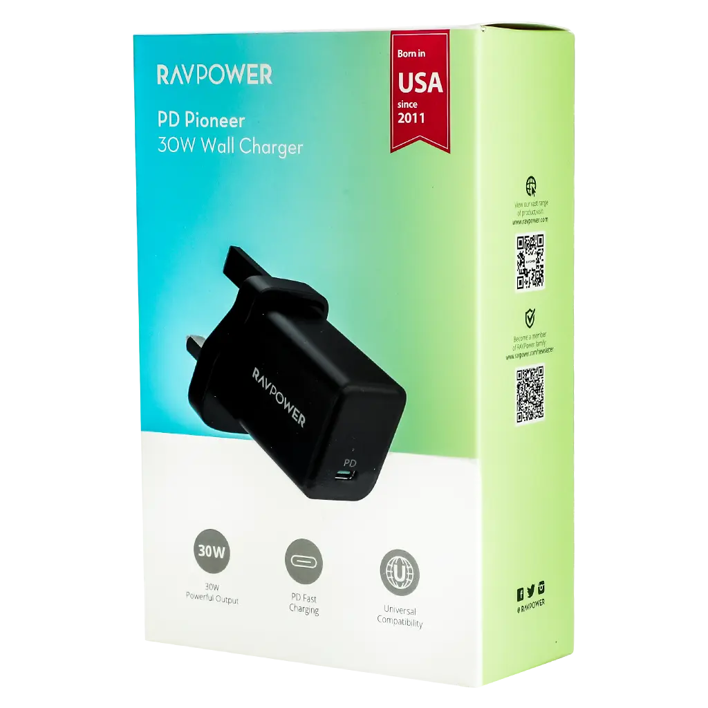 Ravpower Rp-Pc169 Pd 30W Wall Charger 1C Black - view 2