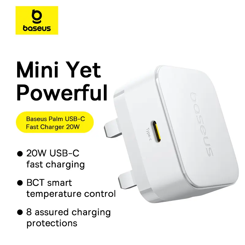 Baseus Palm Fast Charger 1C20Wuk Moon White  Pd Charging  Mini Size - view 2