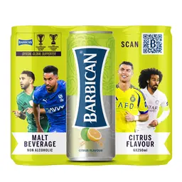 Barbican Malt Drink Citrus Flavored Non Alcoholic 6 pcs 250 ml
