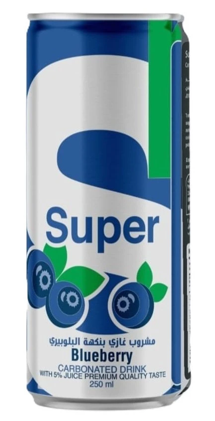Super Blueberry Carbonated Drink 250 Ml