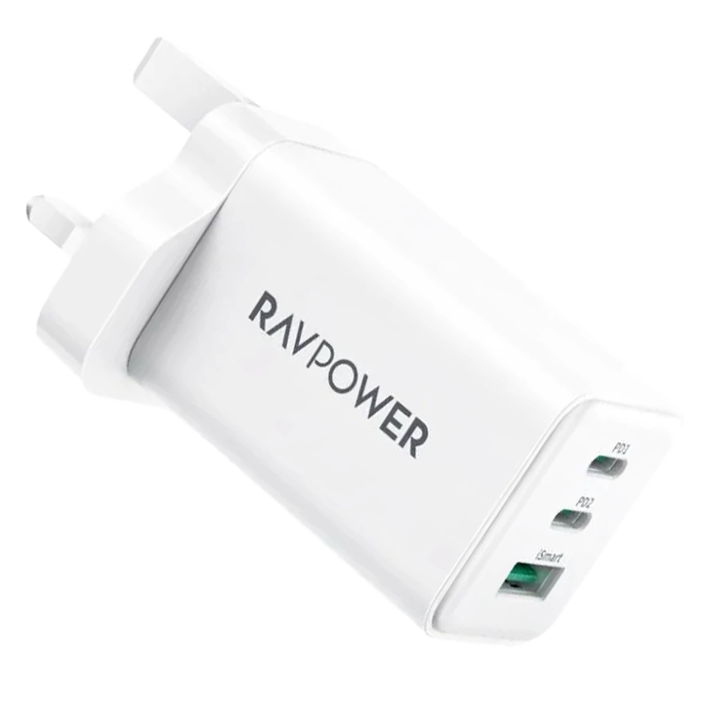 Ravpower Rp-Pc172 Pd Pioneer 65W 3-Port Wall Charger Uk White