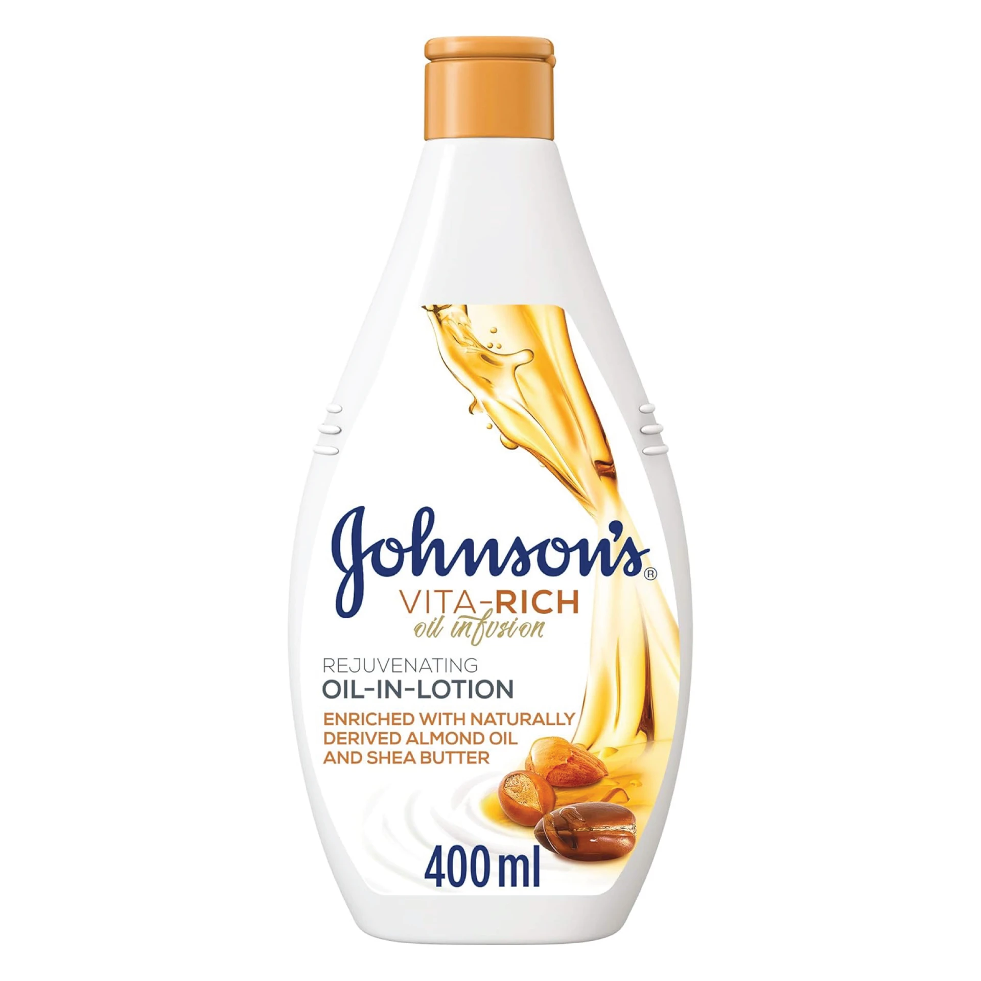 Johnson's Oil-In Body Lotion Almond Oil Argan And Shea Butter 400 ml
