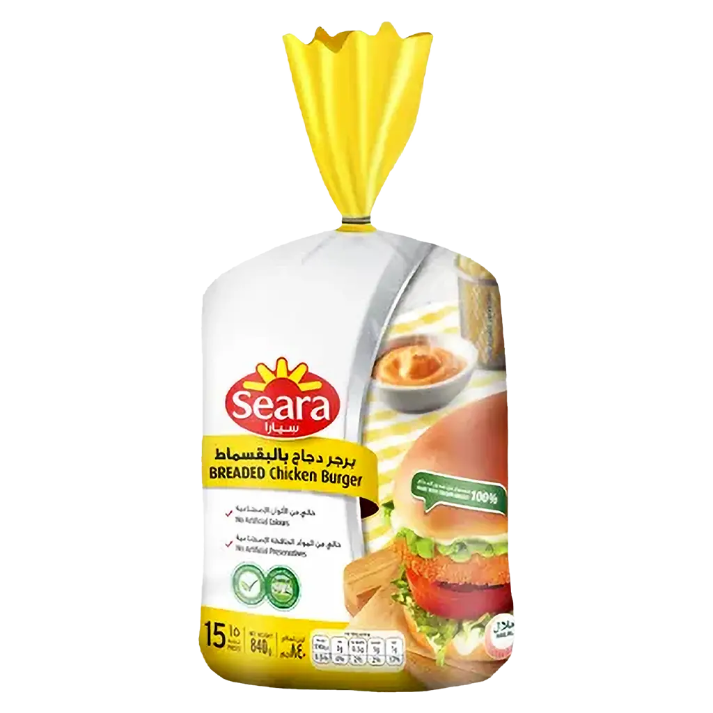 seara breaded chicken burger 840 gm - view 1