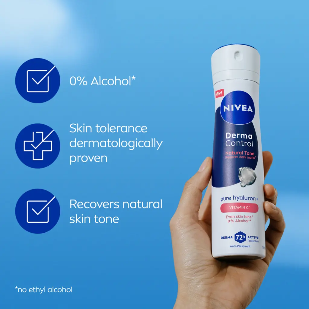 Nivea Deodorant Spray Derma Control Natural Tone For Women 150 Ml - view 4