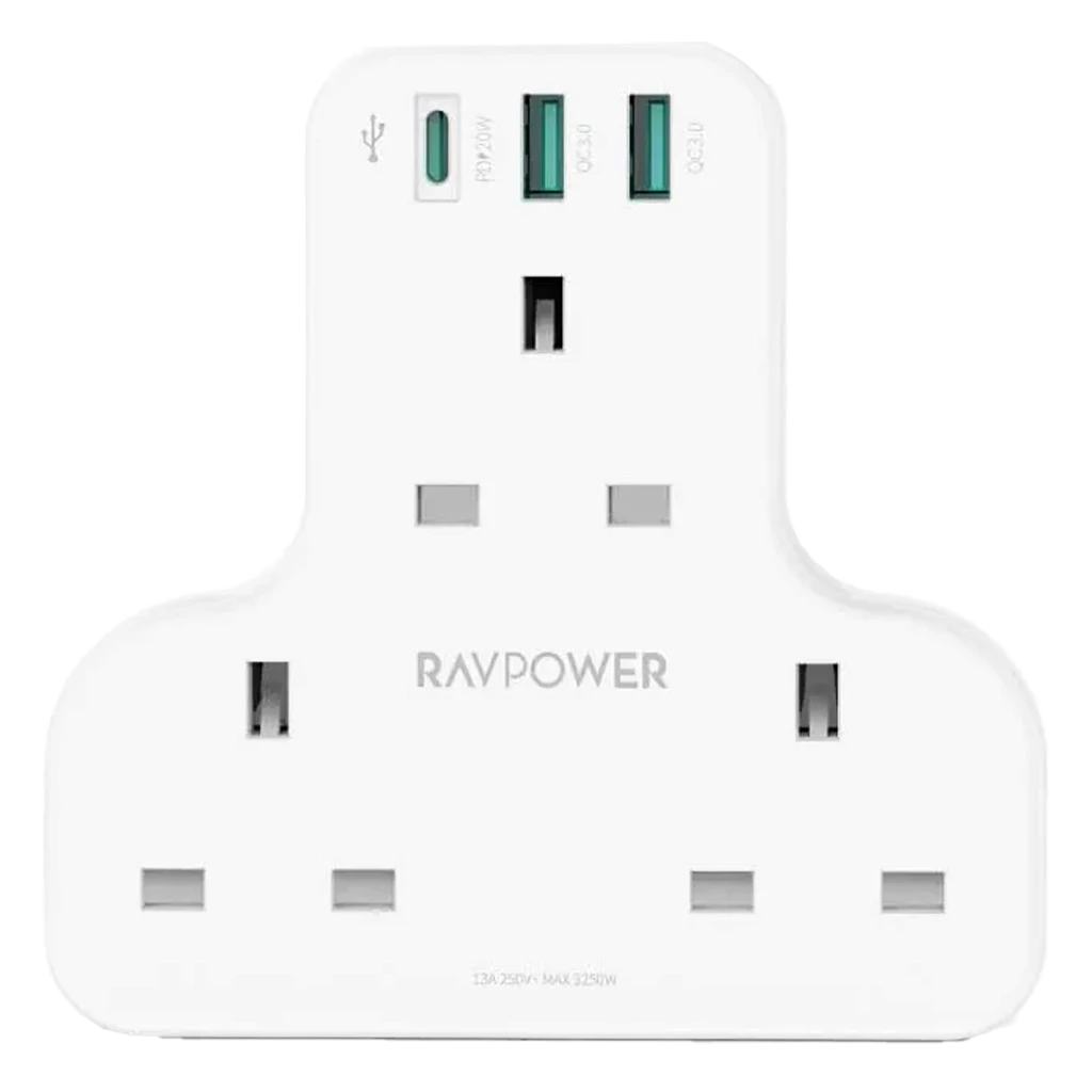 RAVPower Extention Socket 3 port charger20W