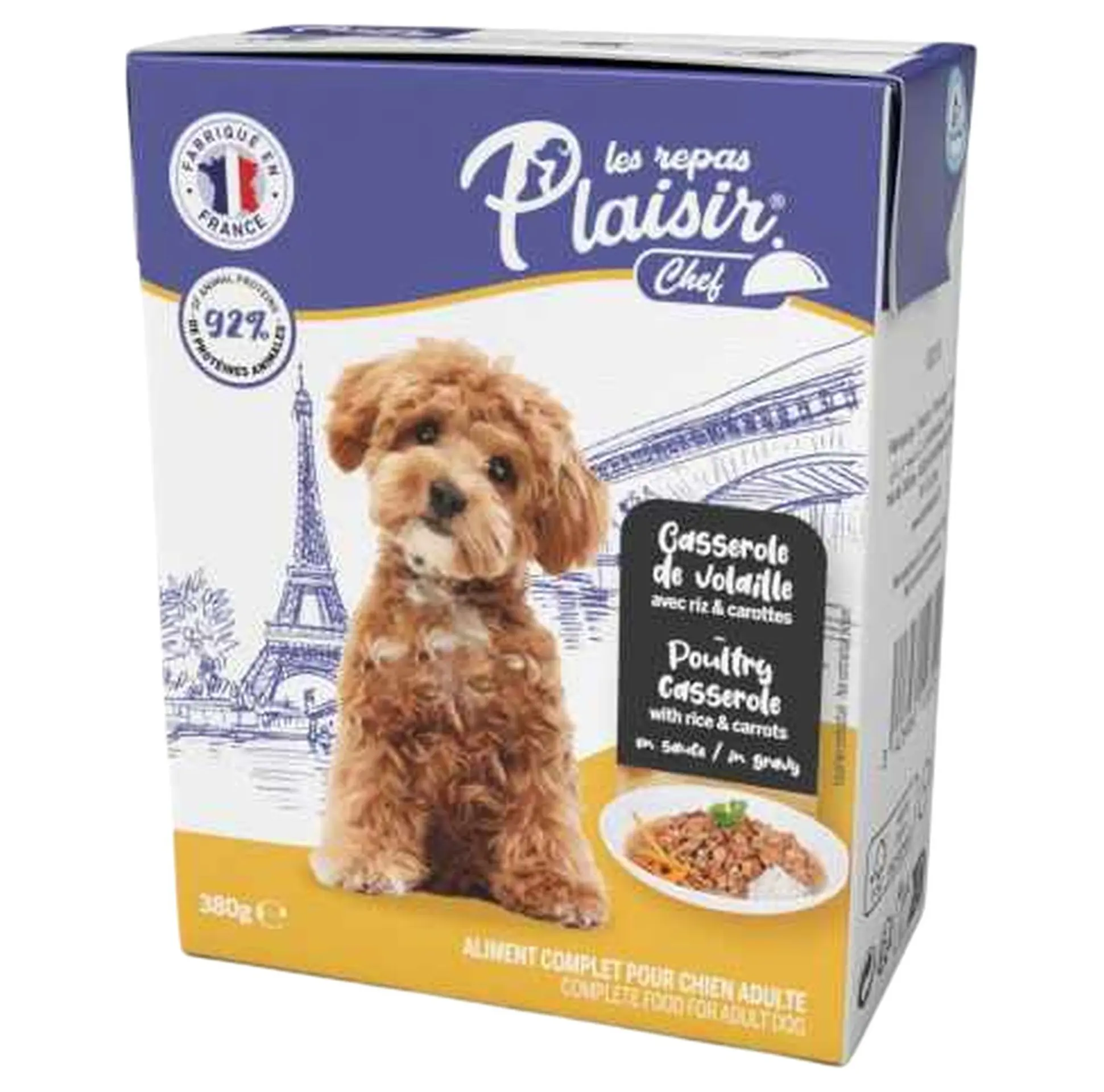 Plaisir Chef Dog Poultry Casserole With Rice & Carrots In Gravy 380 gm - view 1