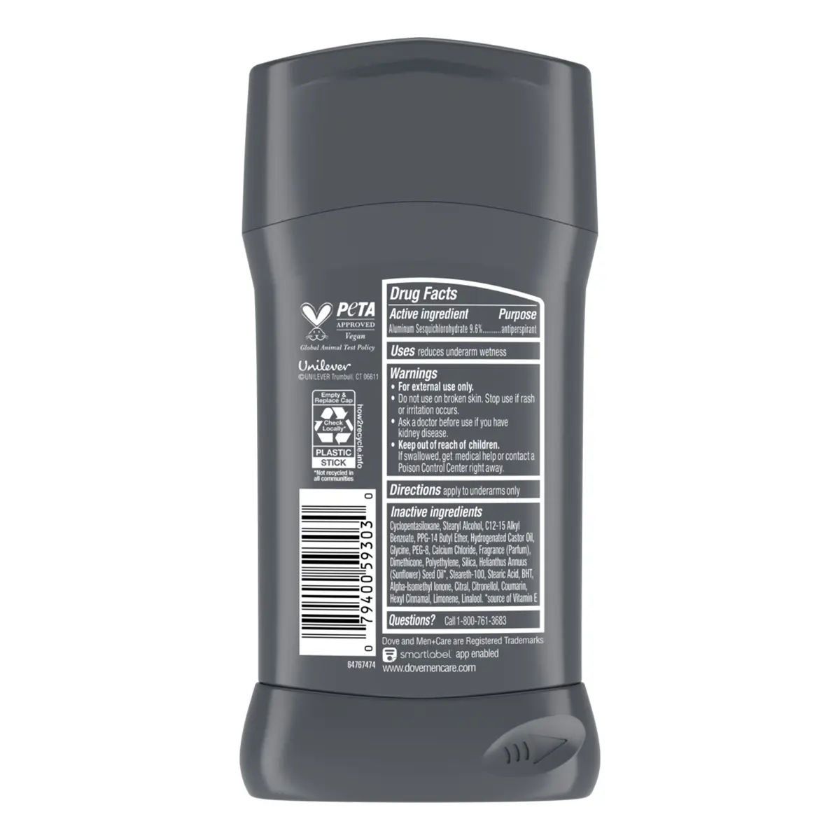 Dove Men+Care Antiperspirant Deodorant Stick Stain Defense Clean Scent 76 gm - view 2