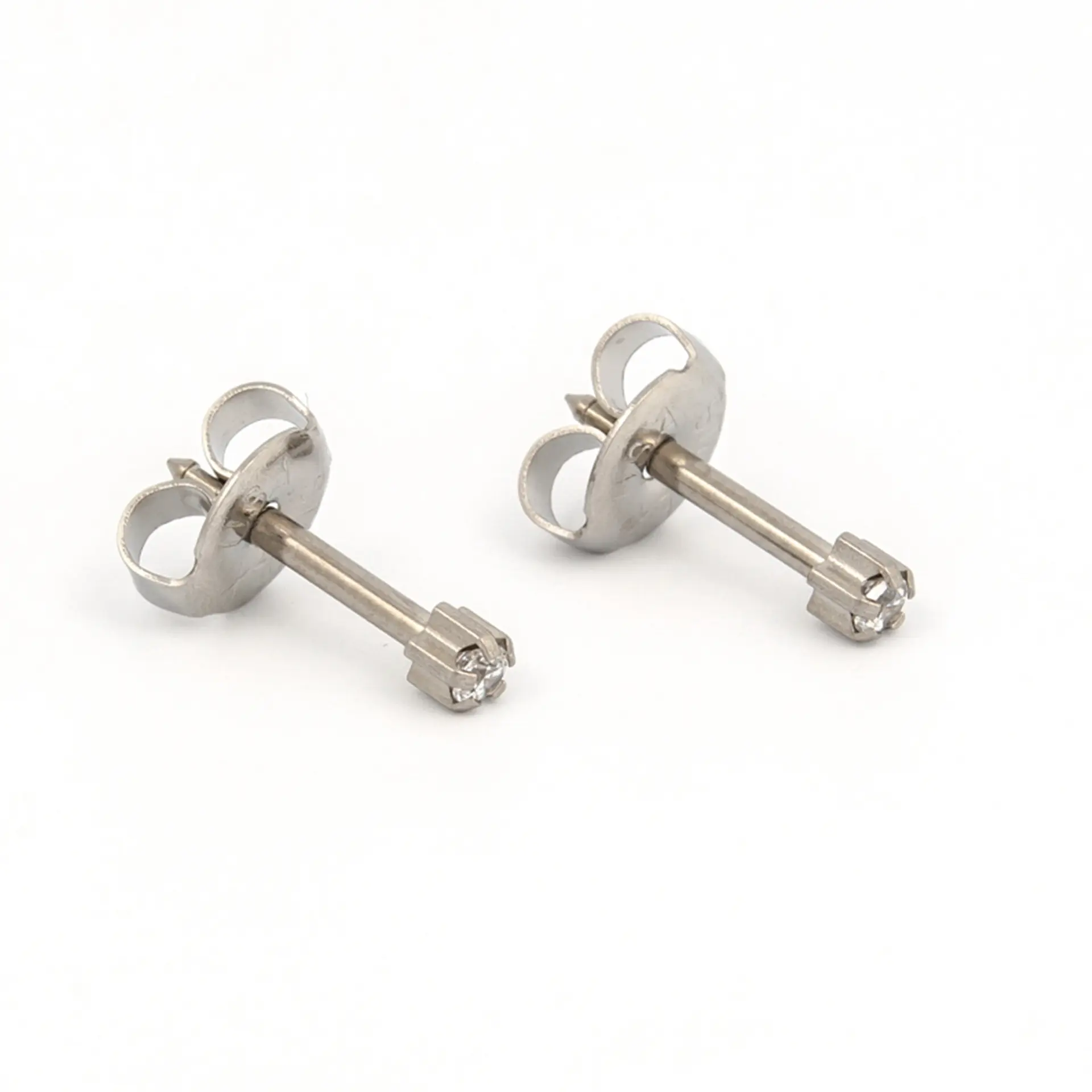 Studex Large Cubic Zirconia Stainless Steel - Earrings For Sensitive Ears - view 2
