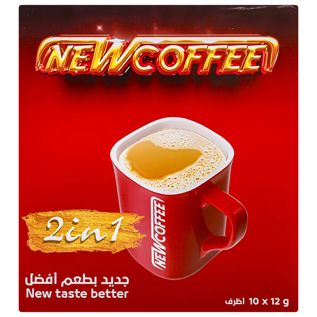 New Coffee 2 in1 without sugar whitened coffee 10 Sachets 12 gm - view 2