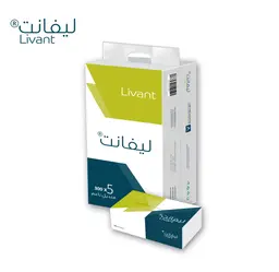 Livant Soft Facial Tissue Pack of 5 pcs 300 sheet 