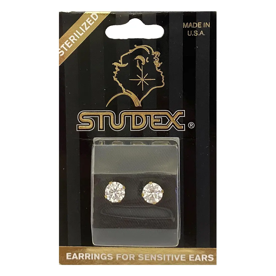 Studex Gold Plated Tif 7mm C/z- Earrings For Sensitive Ears - view 5