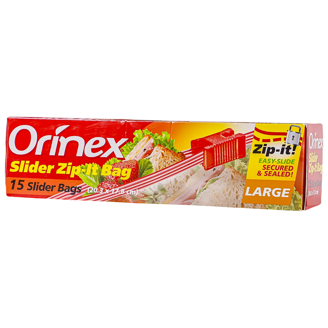 Orinex Slider Zip-It Lock L Bags15 pcs