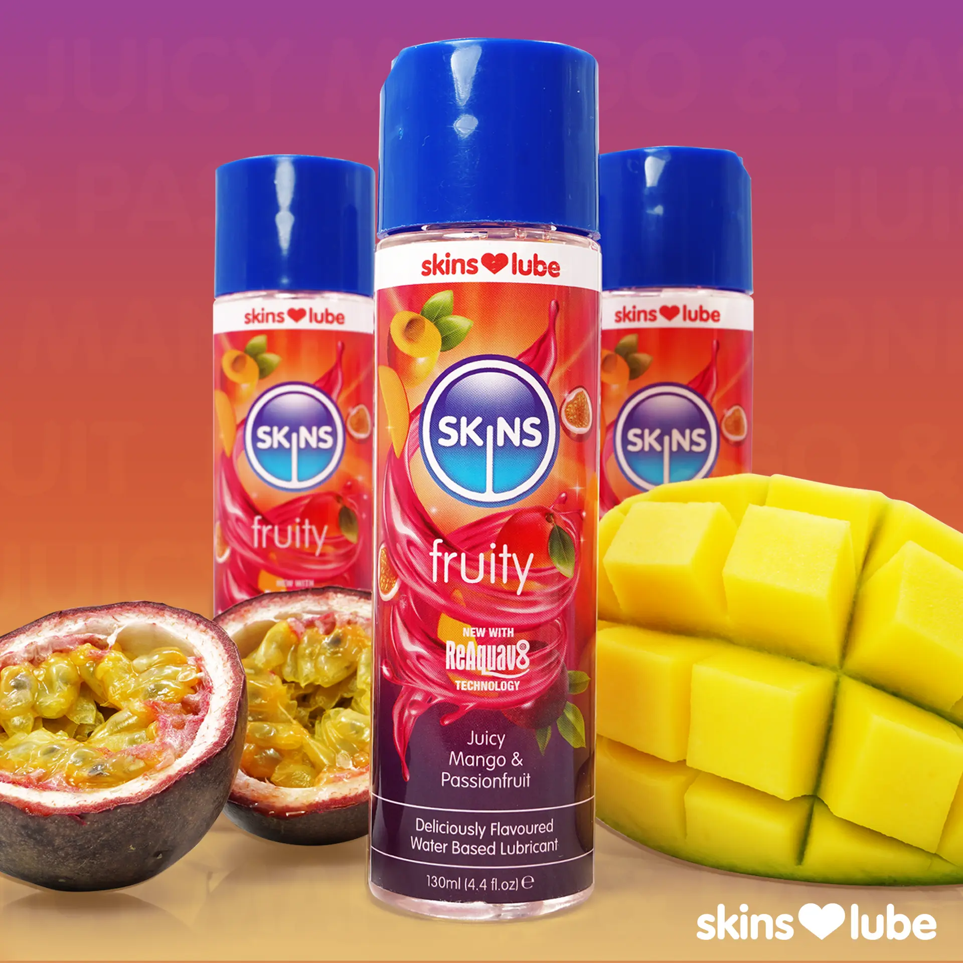 Skins Water Based Lubricants Fruity Juicy Mango & Passionfruit  4.4 Fl. Oz - view 5