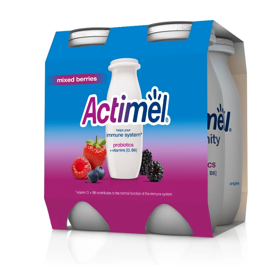 Actimel Laban Mixed Berries 4 pcs 93 ml