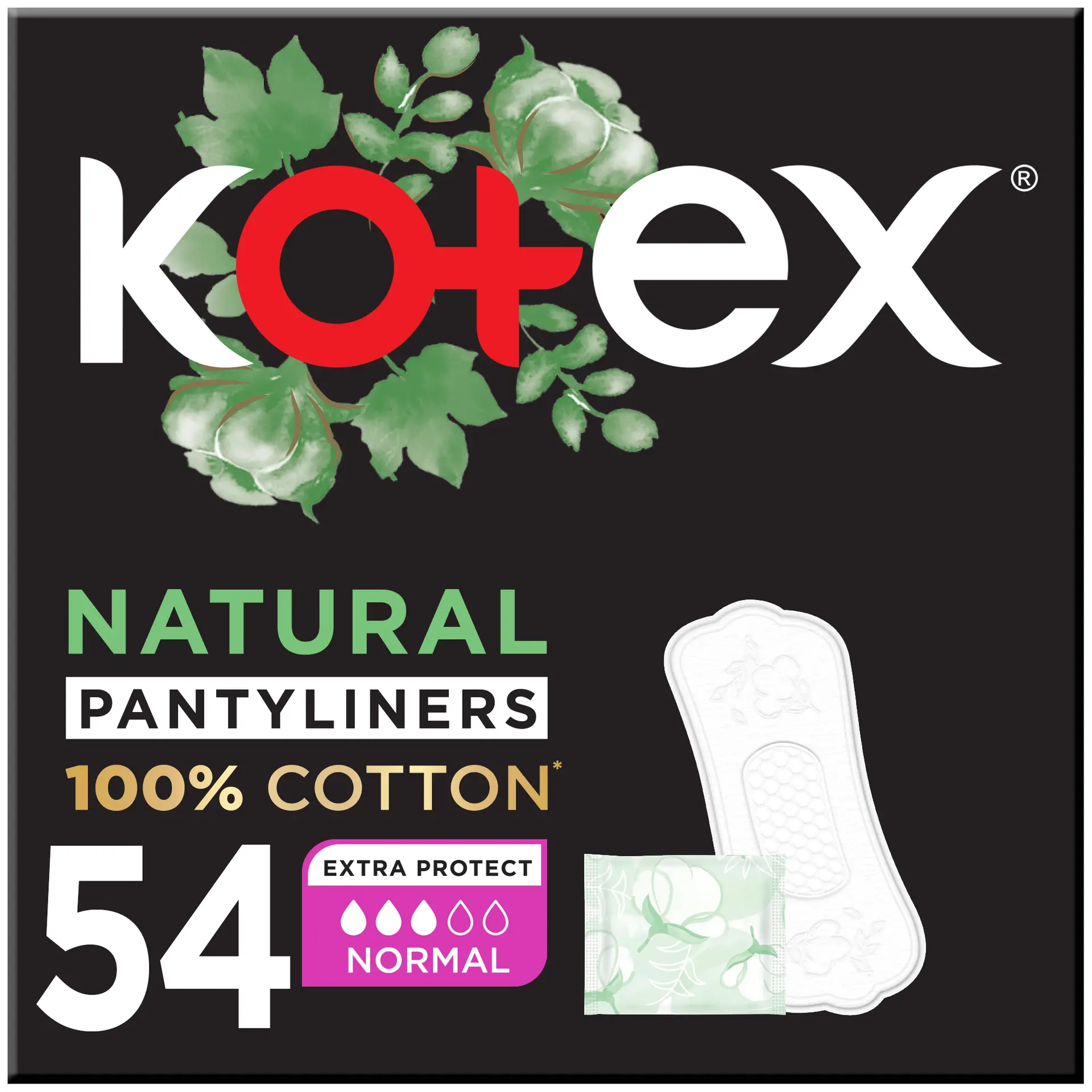 Kotex Natural Panty Liners  Normal Size 54 Daily Panty - view 2