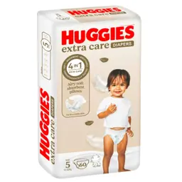 Huggies Extra Care, Size 5, 12 -22 kg, Jumbo Pack, 60 Diapers