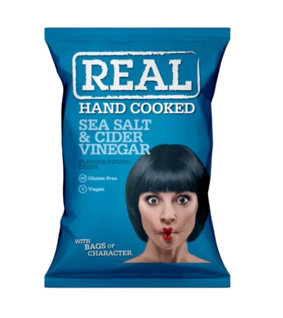 Real Handcooked Sea Salt & Cider Vinegar 150 Gm