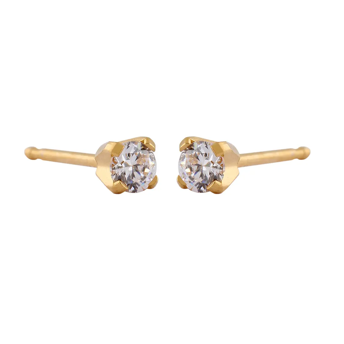 Studex Gold Plated Tiffany 3mm Cz Tt- Earrings For Sensitive Ears - view 4