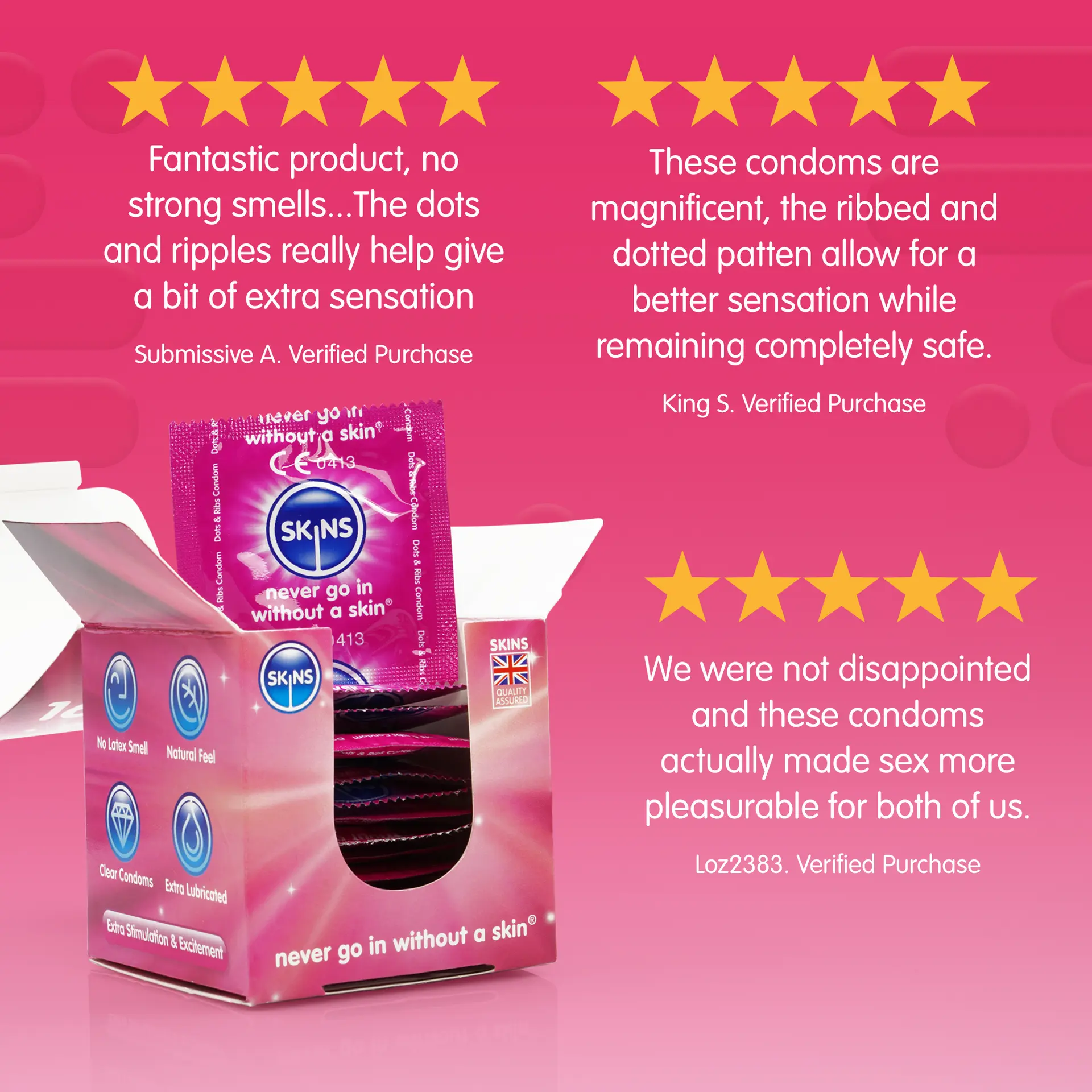 Skins Condom Dots & Ribs 8 Pack - view 6
