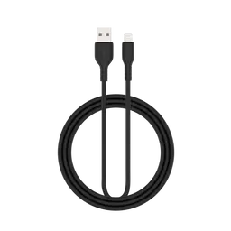 Gizmo Charging Cable  Pure Silicone USB-A to Lightning Charging Cable 1 m 12 W Black