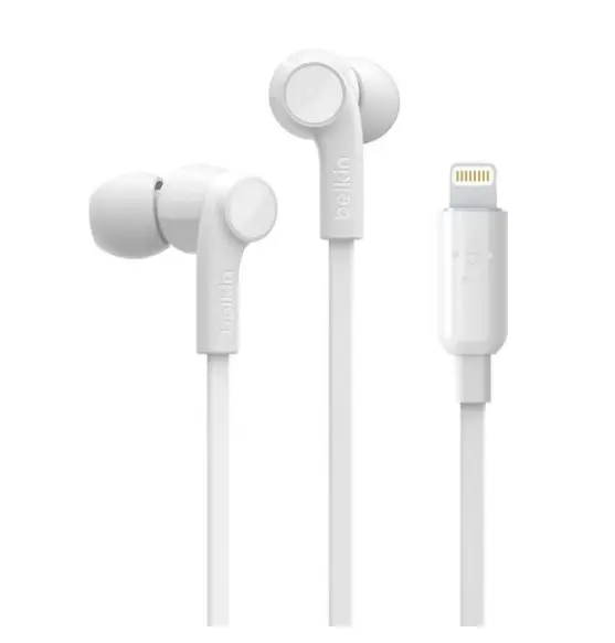 Belkin G3H0001btWHT Lightning In-Ear Earbud for iPhones White - view 1