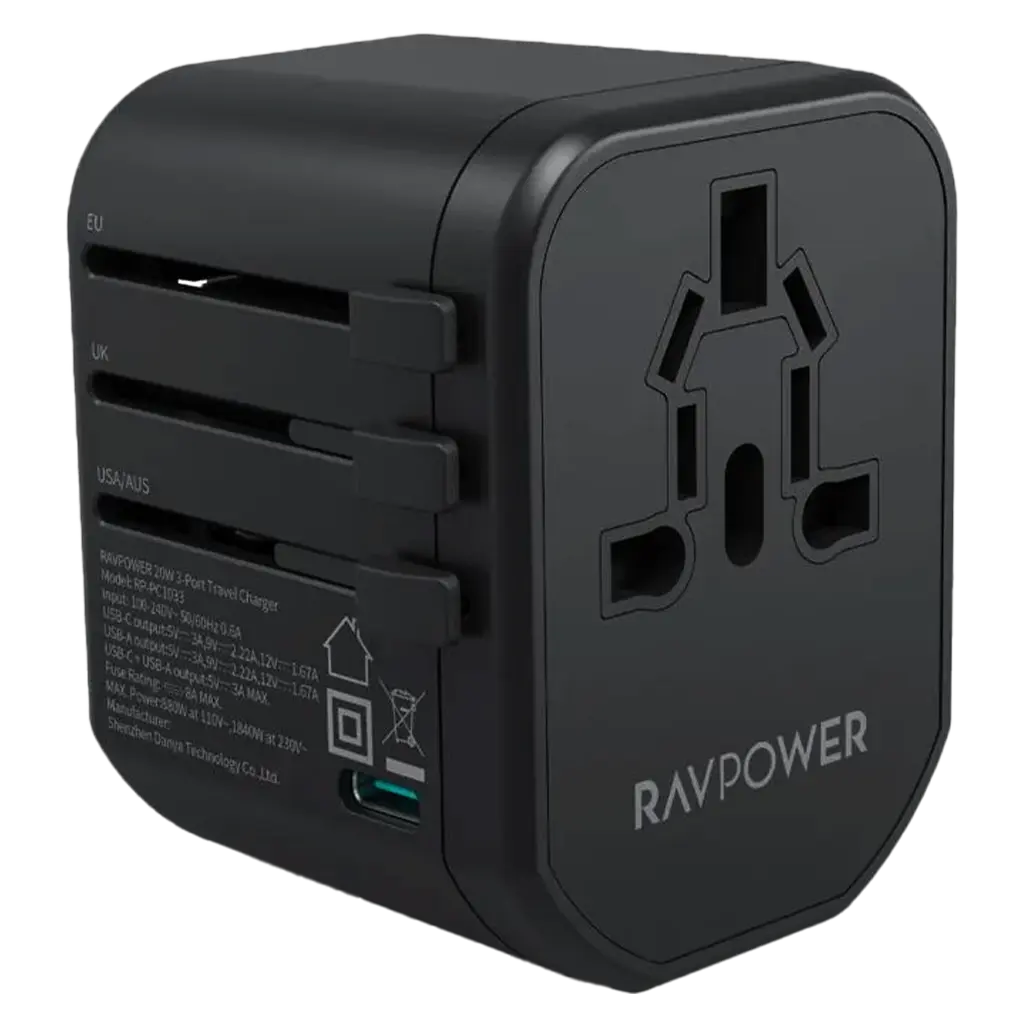 Ravpower Rp-Pc1033 Pd Pioneer 20W 3-Port Travel Charger Black Global Version - view 1