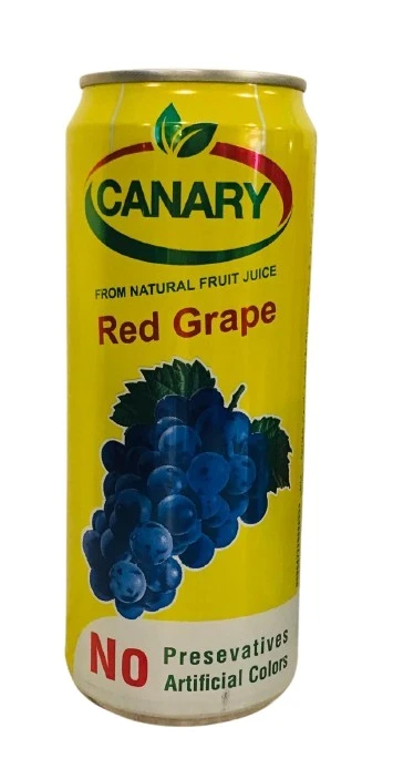 Canary Fruit Sparkling Drink Red Grape No Presevative 330 Ml