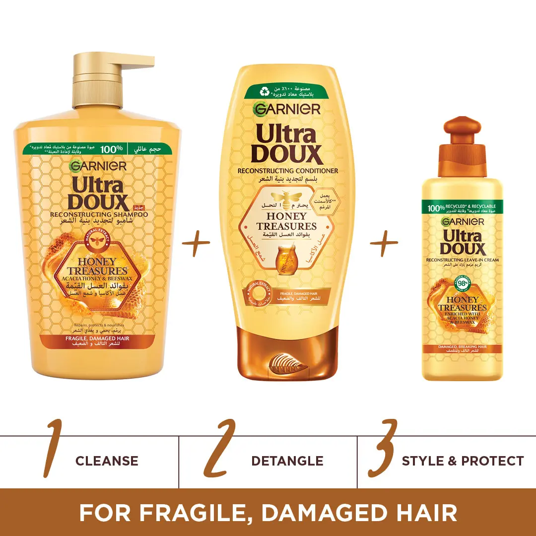 Garnier Ultra Doux Honey Treasures Repairing Shampoo 1000 ml - view 4