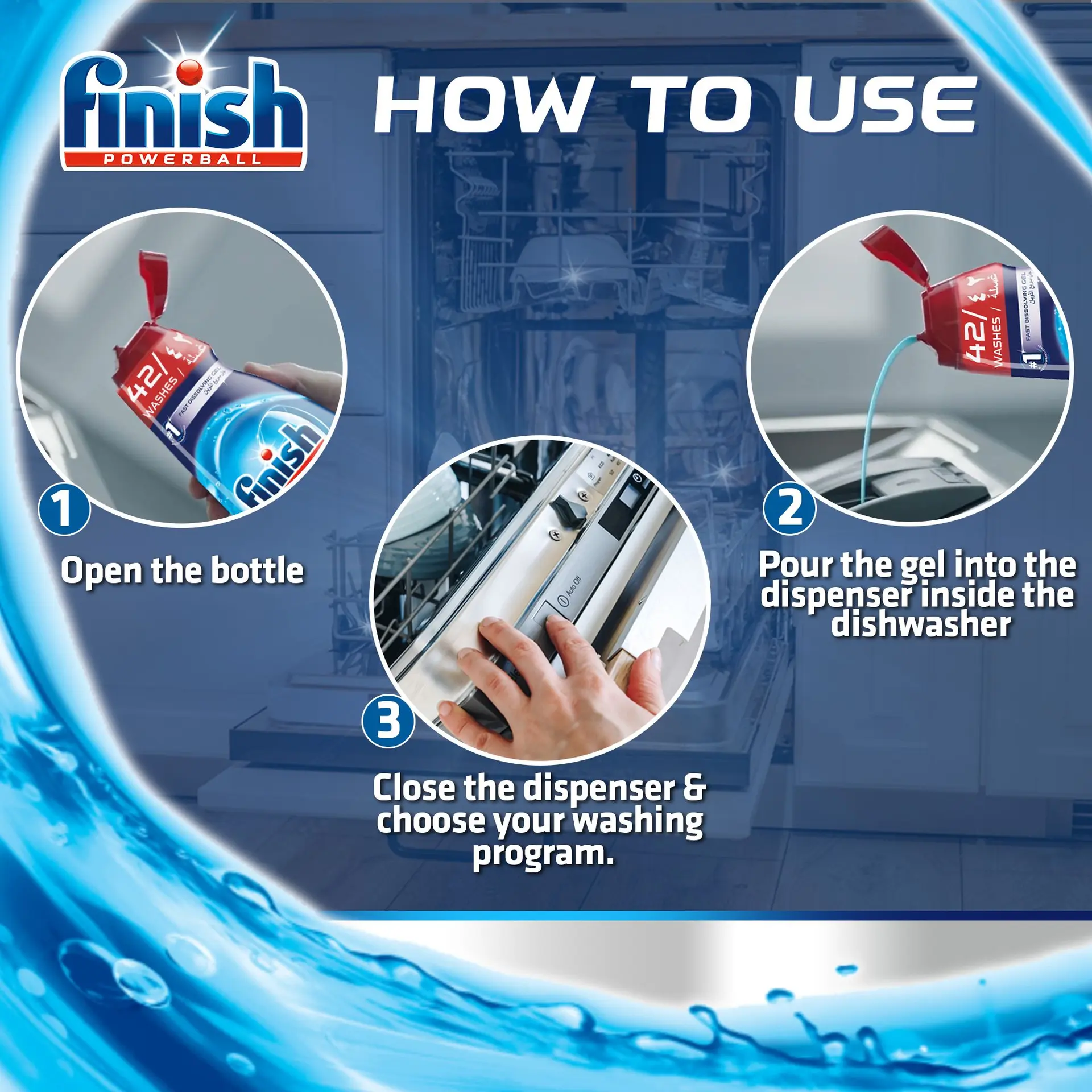 Finish Dishwasher Concentrated Gel Sparkle 1 L - view 4