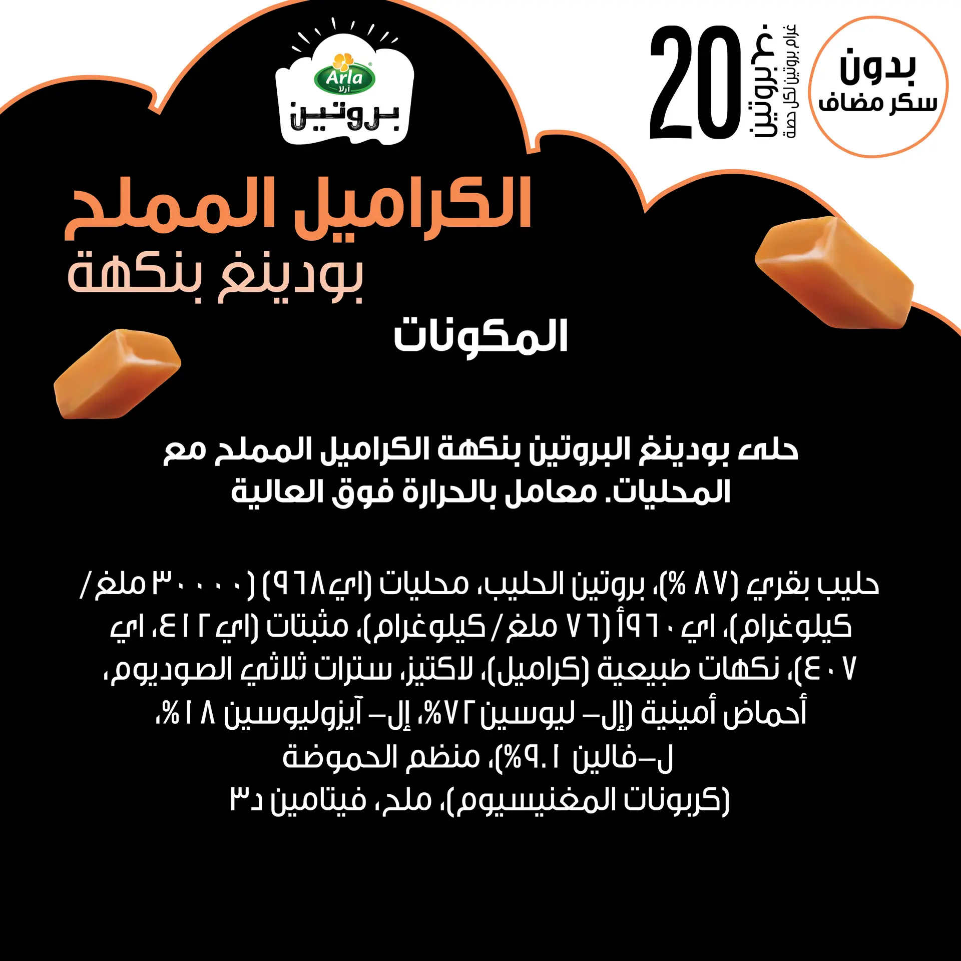 Arla Protein Pudding with Salted Caramel Flavor 200 gm - view 2
