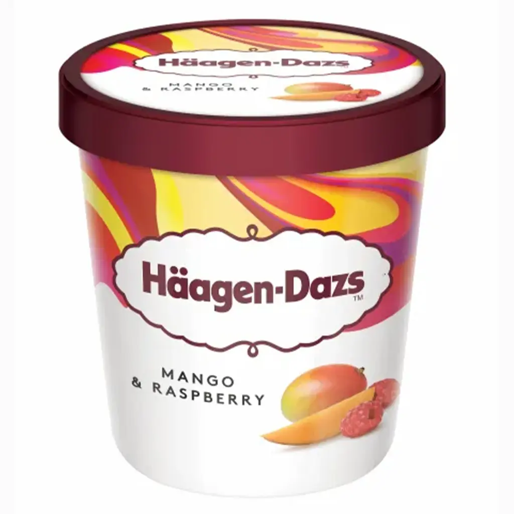 Haagen Dazs Ice Cream Cup Mango Raspberry 460 ml  - view 1