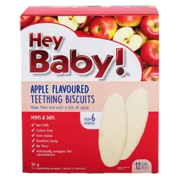 Hey Baby Apple Teething Biscuits 12 Pack