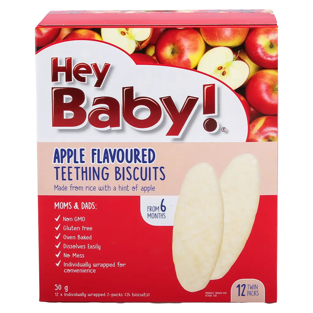 Hey Baby Apple Teething Biscuits 12 Pack - view 1