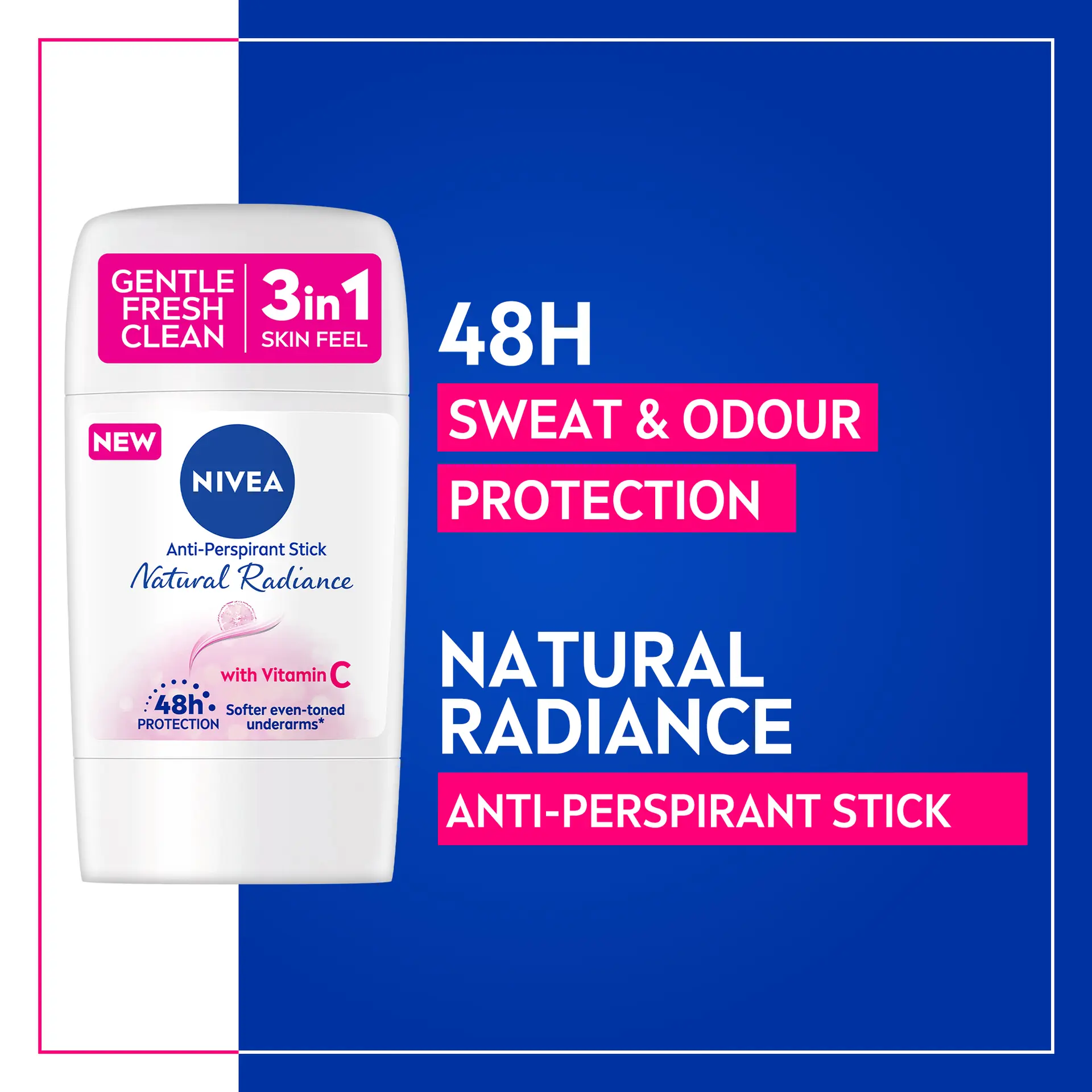 NIVEA Antiperspirant Stick for Women 48h Protection Natural Radiance Vitamin C 50 ml - view 2