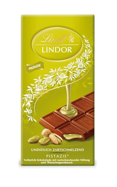 Lindt Lindor Pistachio Chocolate 100 Gm