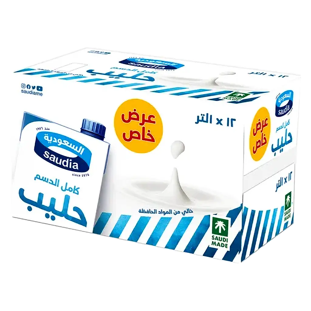 Saudia Full Fat Milk Promo Pack 12 pcs 1 L - view 1