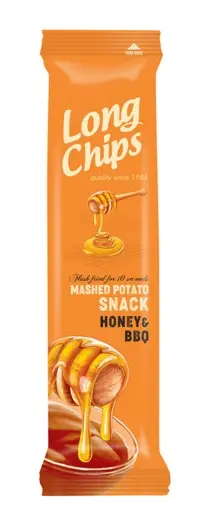 Long Chips Mashed Potato Snack Honey & BBQ 75 Gm