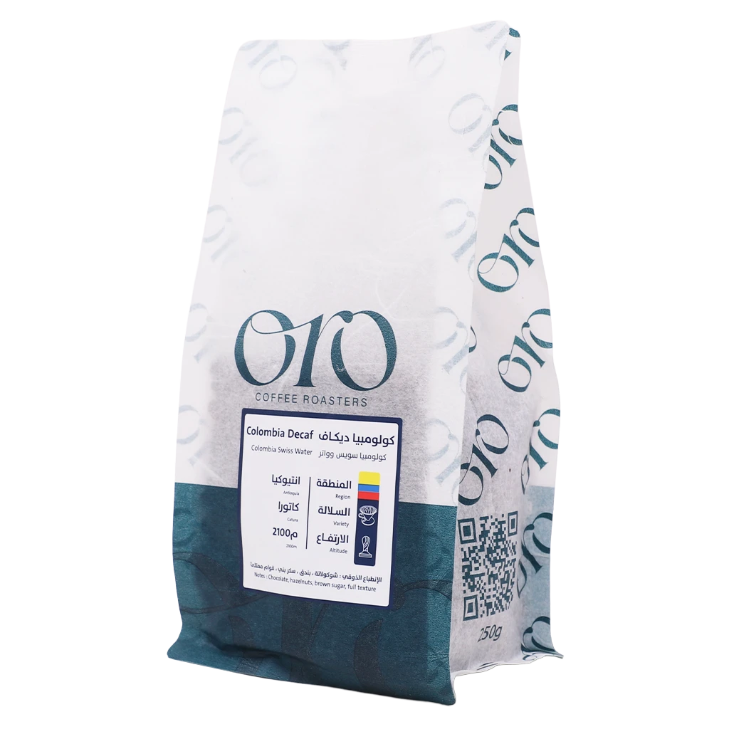 Oro Colombia Decaf Swiss Water Filter And Espresso 250 Gm