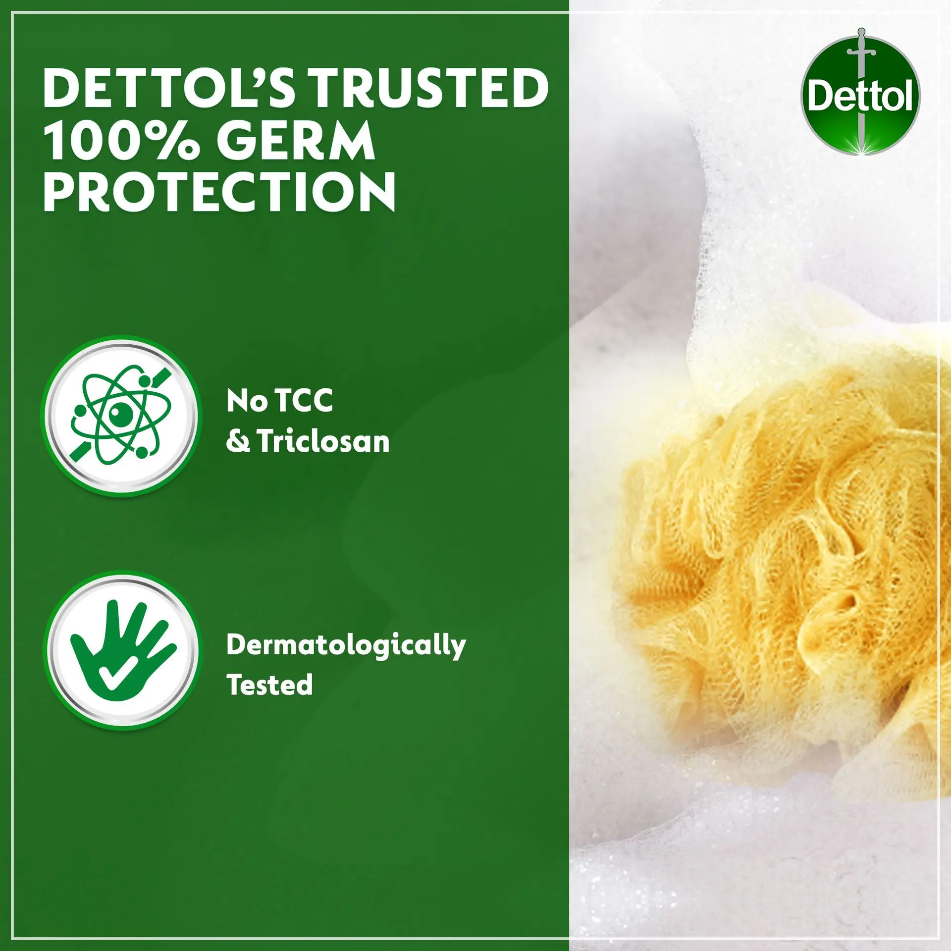 Dettol Cool Bathing Soap Bar Menthol And Eucalyptus 165 gm Pack Of 4 - view 3