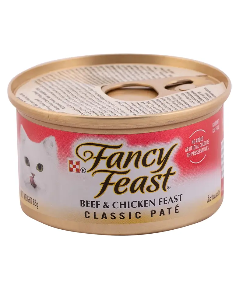 Buy Purina Fancy Feast Classic Pate Beef Chicken Feast Gourmet Cat Food 85 gm Ninja Kuwait