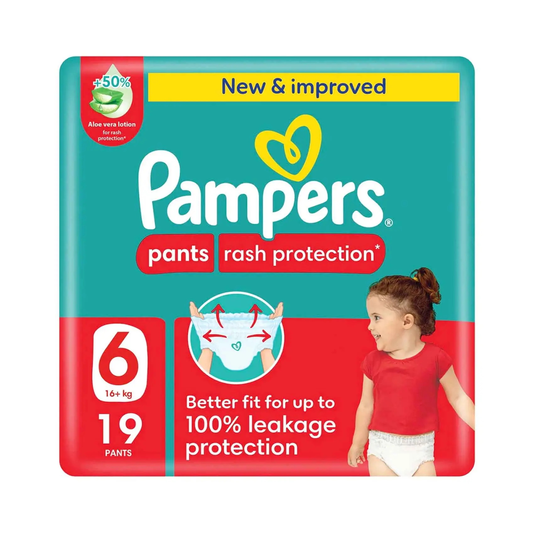 Pampers Pants Rash Protection With Aloe Vera Lotion S6 19 Pcs - view 1