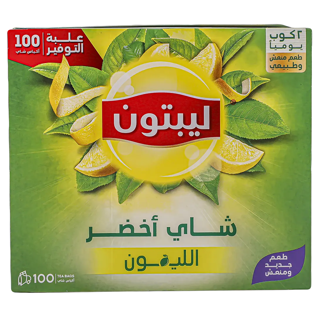 Lipton Green Tea Lemon 100 Teabags - view 2