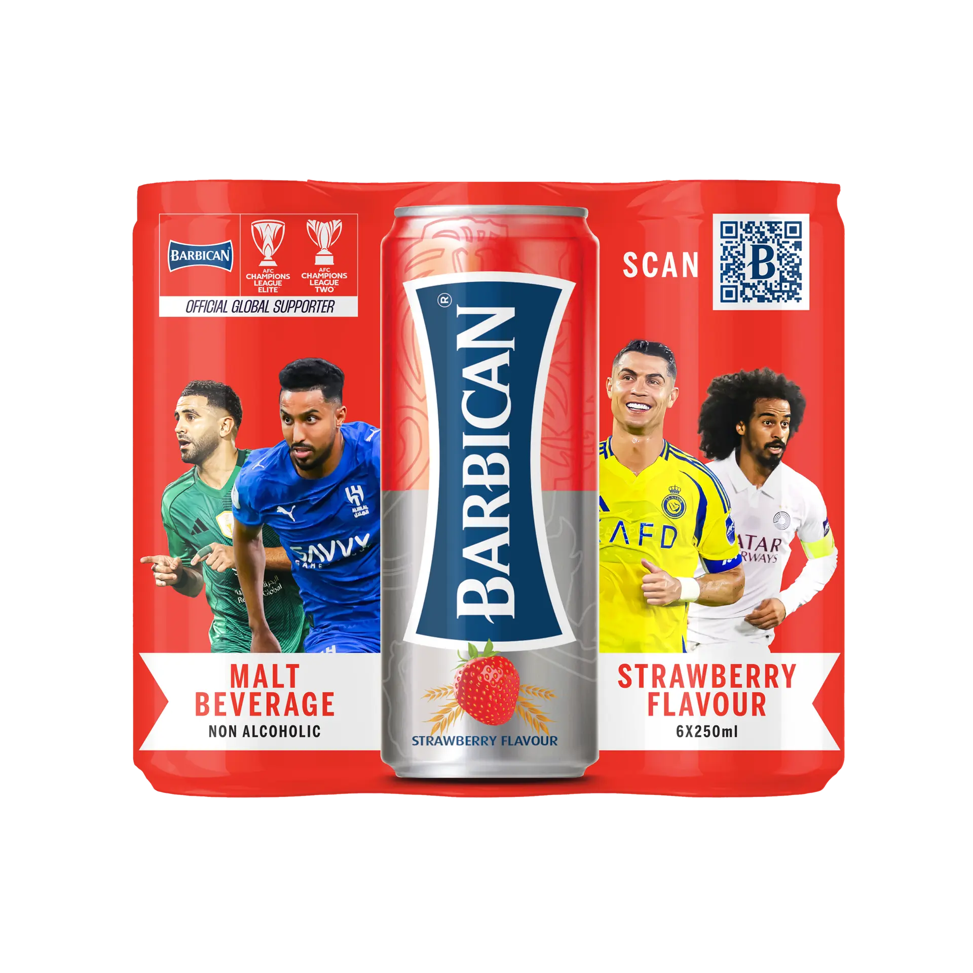 Barbican Strawberry Drink 6 Pcs 250 ml - view 1