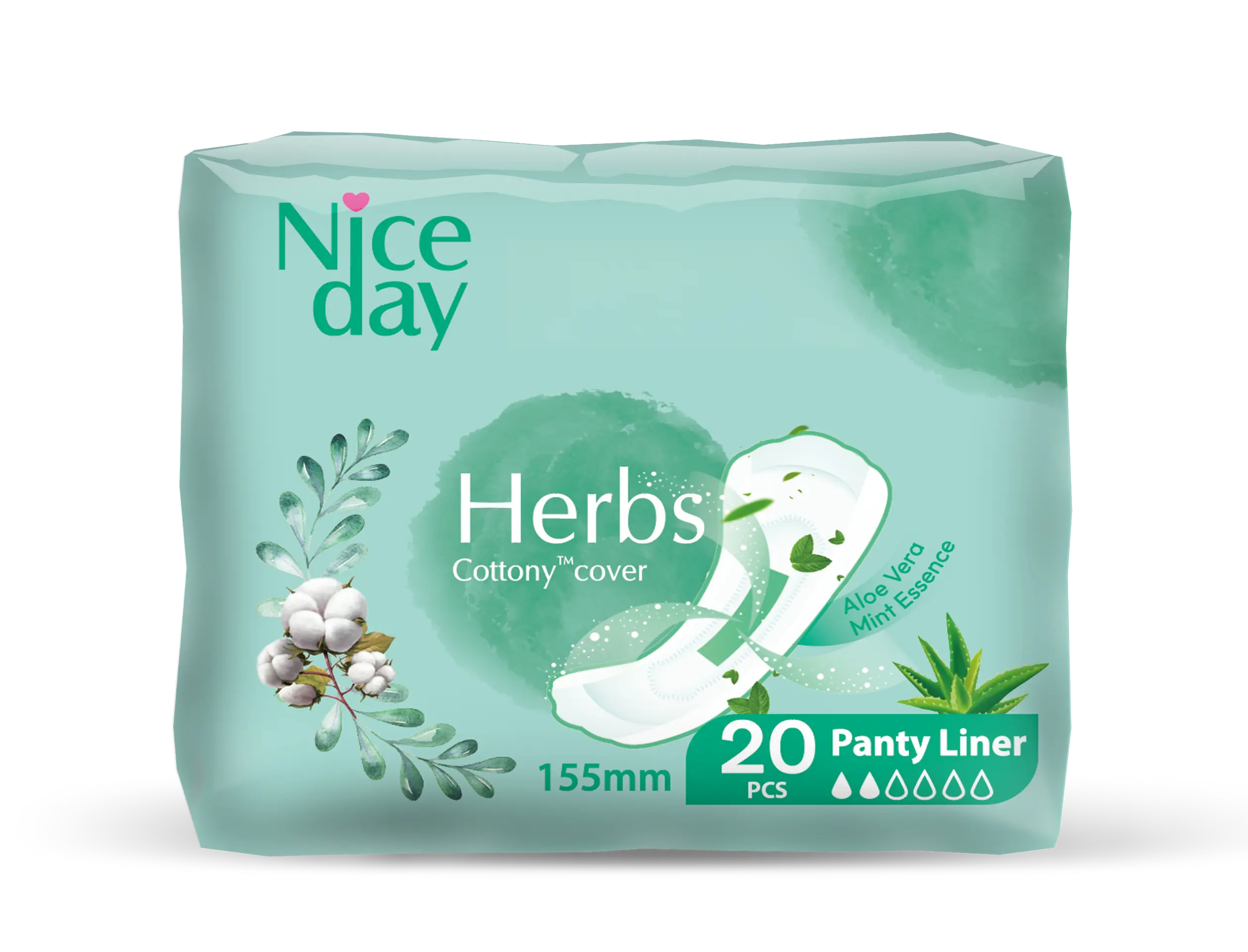 Nice Day Sanitary Pads Herbs Daily 155 mm 20 pcs - view 1
