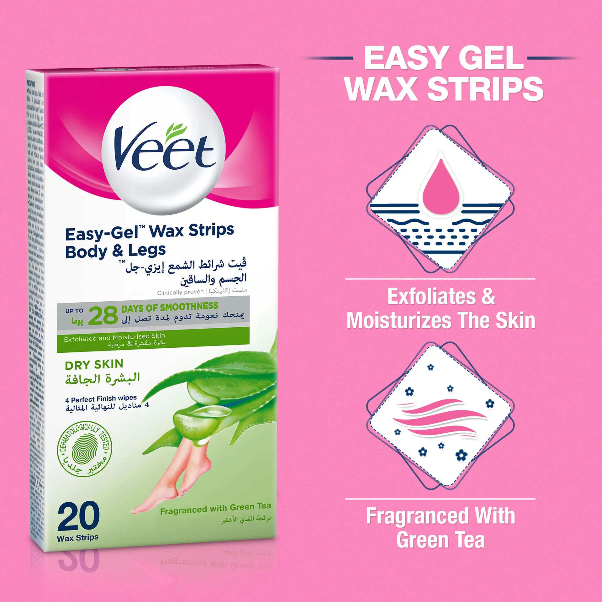 Veet Hair Removal for Dry Skin 20 Strips - view 2