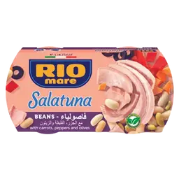 ريو ماري سلطة الخضار مع التونة بخلطة الفاصوليا 2حبه 160 جم