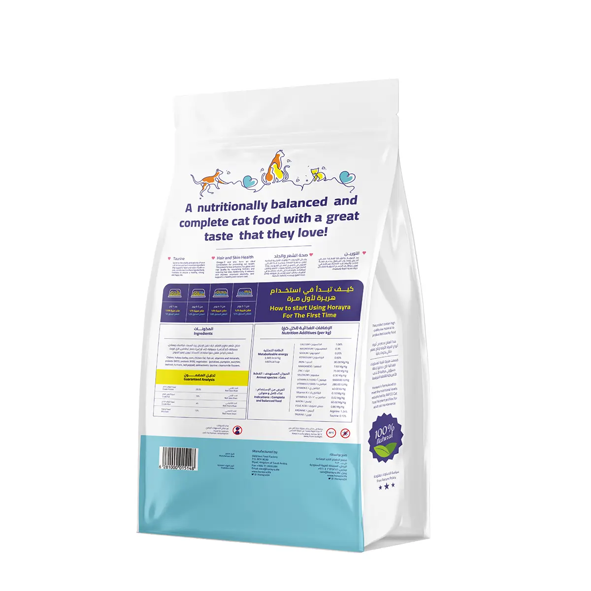 Horayra Dry Food for Cats Hair and Skin Care 1.5 kg - view 2
